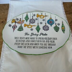 The Giving Plate Christmas Holiday Ceramic Oval Serving Platter 2021
